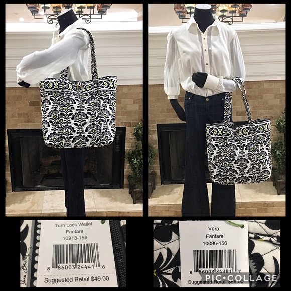 2 PIECE SET! NWT! Vera Bradley Retired Pattern- Tote and Wallet - Picture 4 of 4